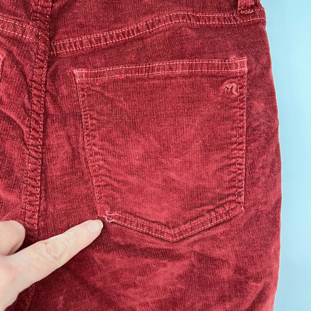 Madewell 10" High-Rise Skinny Cords Corduroy Pants Women's Size 26T Rust Orange - Picture 9 of 9
